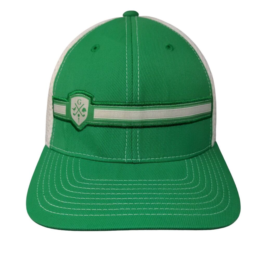 Levelwear Fitted Golf Hat Green Large/XL Colorblock Flexfit 6 Panel